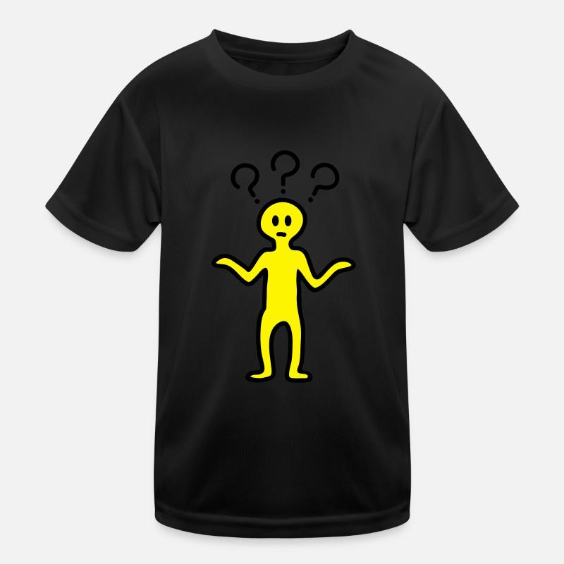 Question mark males Kids Functional T-Shirt