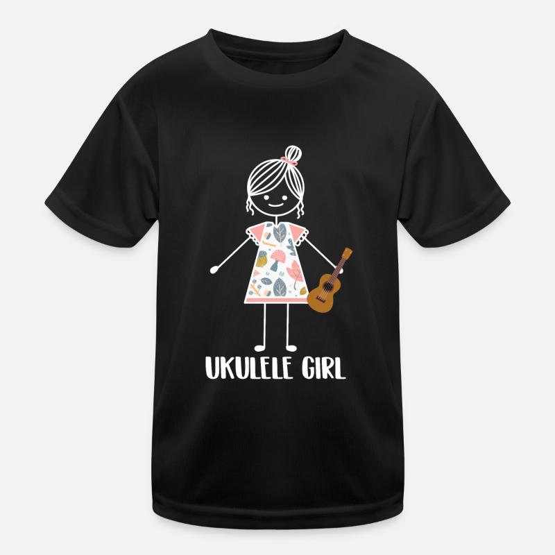 Ukulele - Kids Functional T-Shirt - black