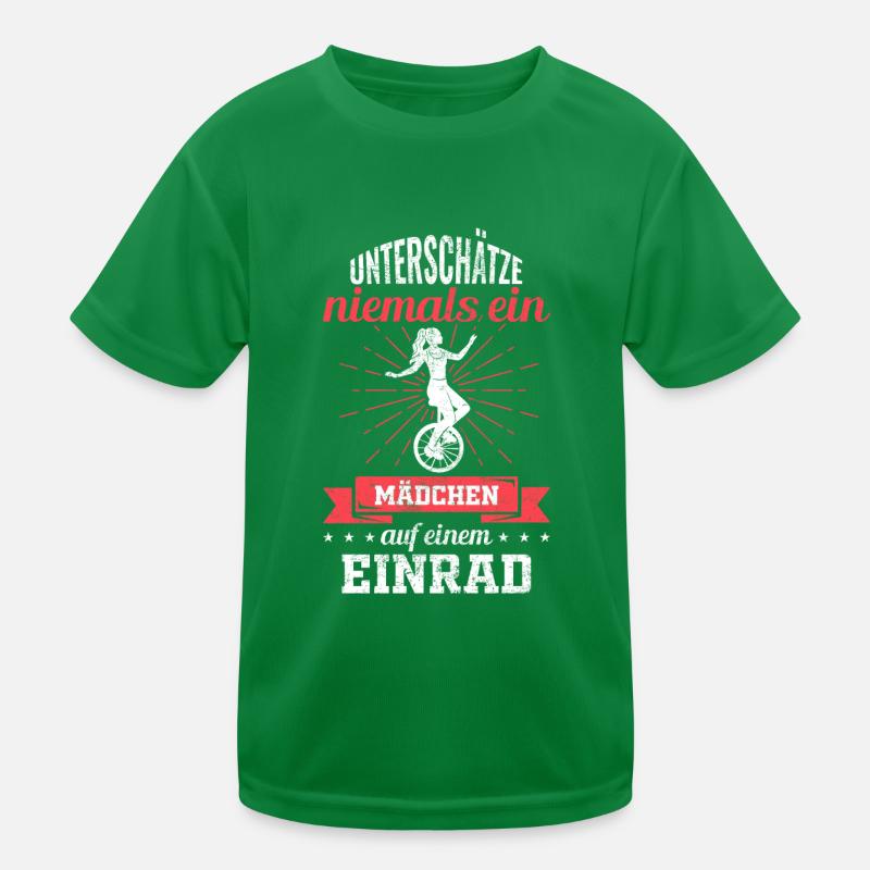 Einrad Mädchen Spruch Kinder Funktions-T-Shirt