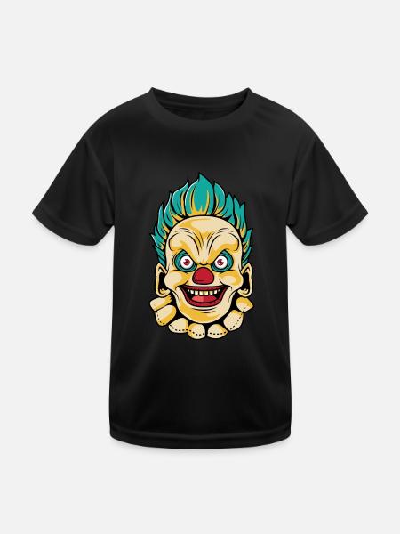 Böser Clown Entertainer Geschenk - Kinder Funktions-T-Shirt - Schwarz - Vorne