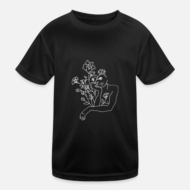 Femme aux fleurs T-shirt sport Enfant