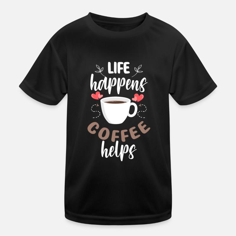 Coffee Lovers Morning Grouch early risers Drinking Kids Functional T-Shirt
