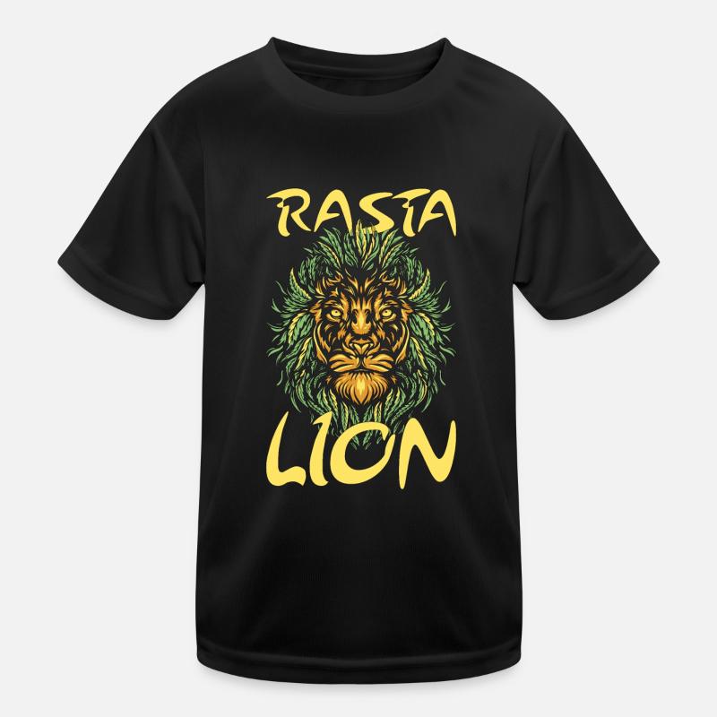 Rasta Löwe Rastafari Geschenk Kinder Funktions-T-Shirt