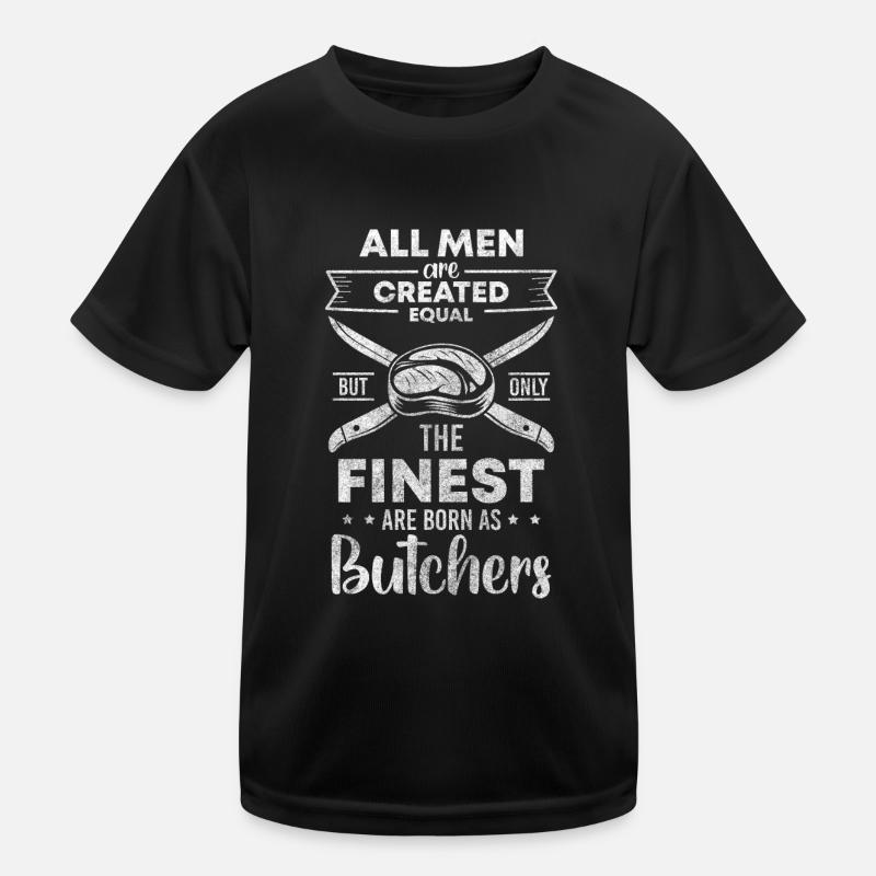 Schlachter Fleisch Schlachten Schlachthof Kinder Funktions-T-Shirt