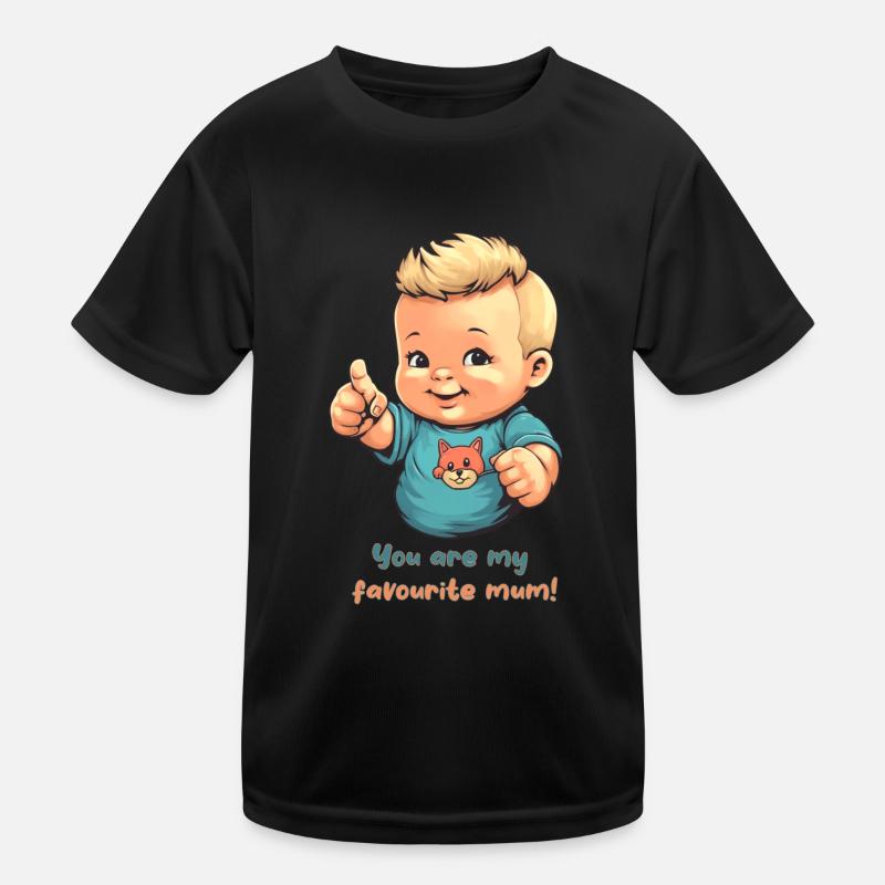 Du bist meine Lieblingsmama Kinder Funktions-T-Shirt