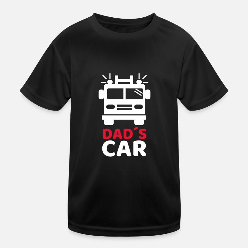 Papas Auto Feuerwehr Kinder Funktions-T-Shirt
