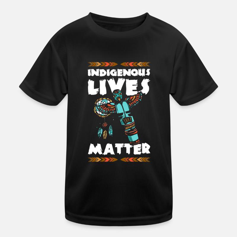 Native American Skull Apache Chief Kids Functional T-Shirt