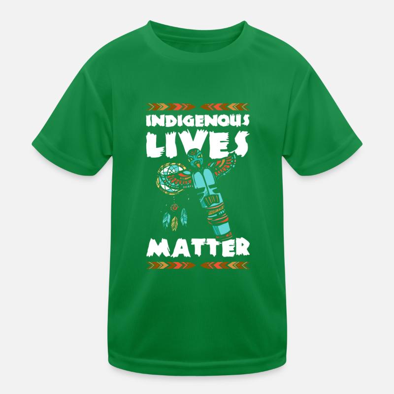 Native American Skull Apache Chief Kids Functional T-Shirt