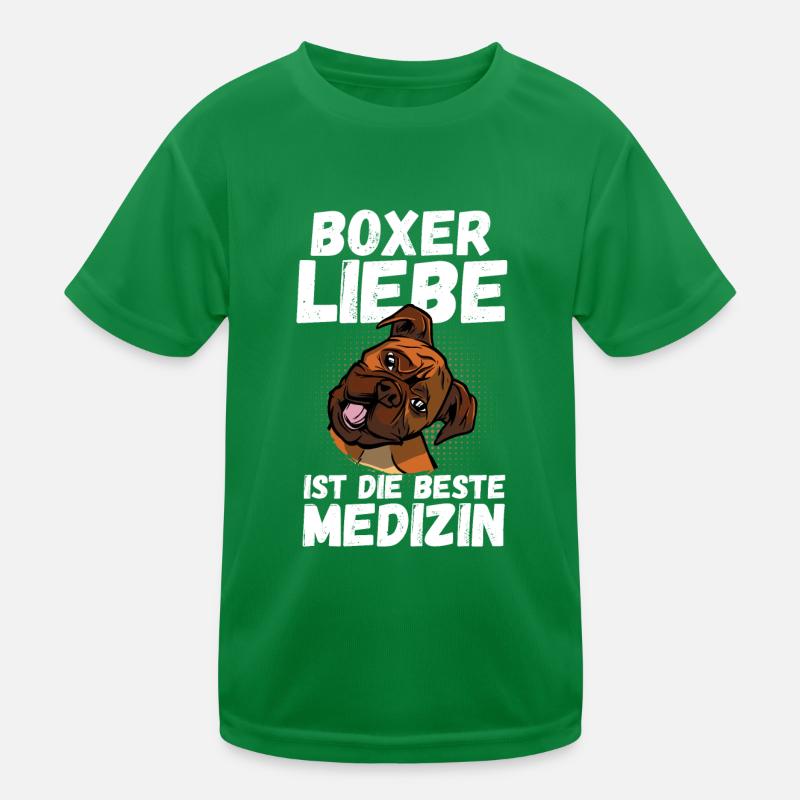 Hund Deutscher Boxer Kinder Funktions-T-Shirt