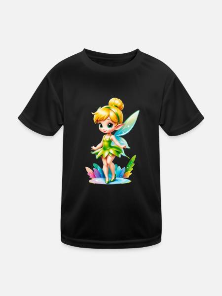 Petite Fée 7 - T-shirt sport Enfant - noir - Devant