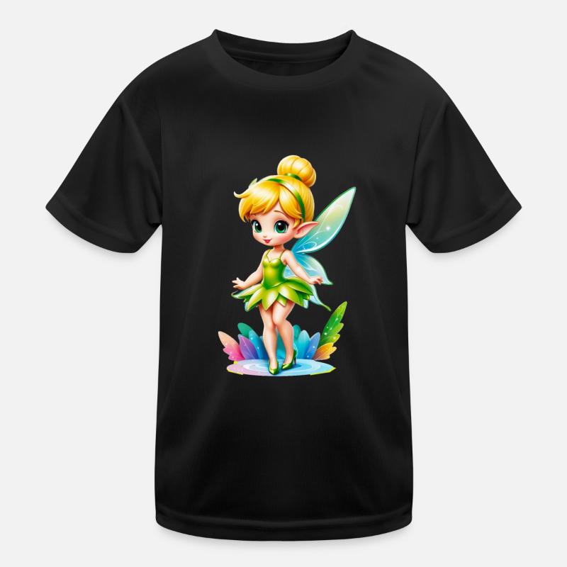 Kleine Fee 7 - Kinder Funktions-T-Shirt - Schwarz