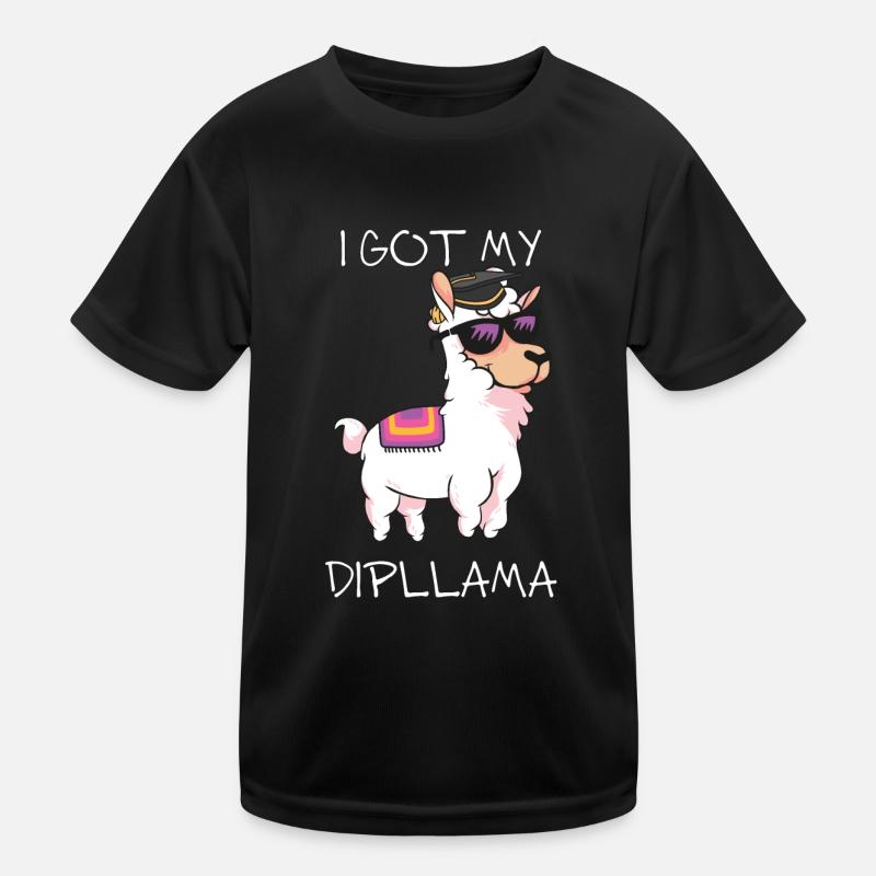 J’ai eu mon dipllama - LLama Lover, École T-shirt sport Enfant