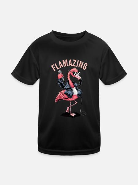 Flamazing - Kinder Funktions-T-Shirt - Schwarz - Vorne
