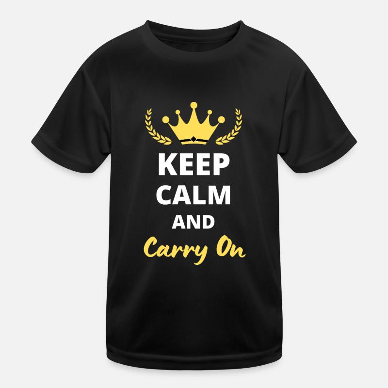Bleiben Sie ruhig und machen Sie weiter Kinder Funktions-T-Shirt