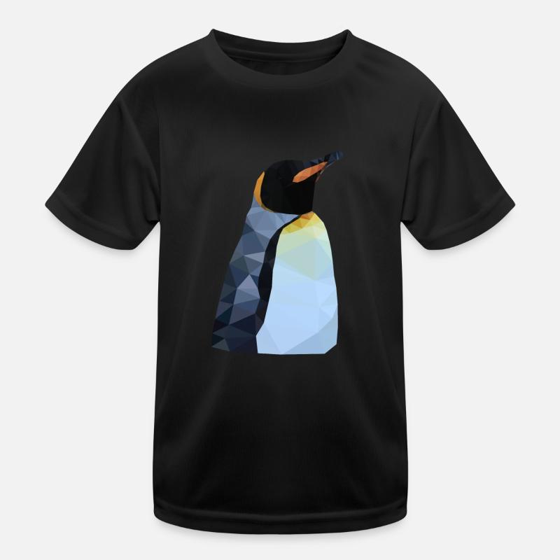 Polygon Pinguin Kinder Funktions-T-Shirt