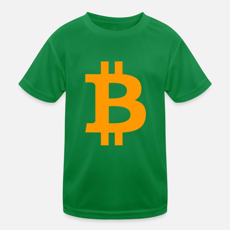 Bitcoin BTC symbol Logo Kids Functional T-Shirt