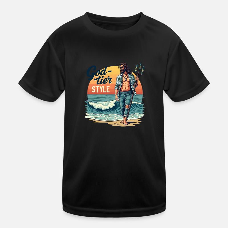 Style de niveau divin - Hipster Poséidon T-shirt sport Enfant