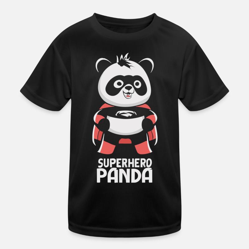 Superhelden Panda Kinder Funktions-T-Shirt