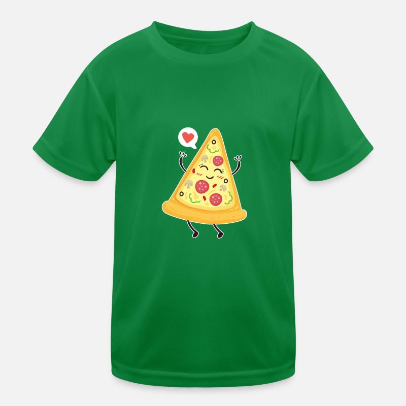 Pizza - Figurine avec morceau de pizza T-shirt sport Enfant