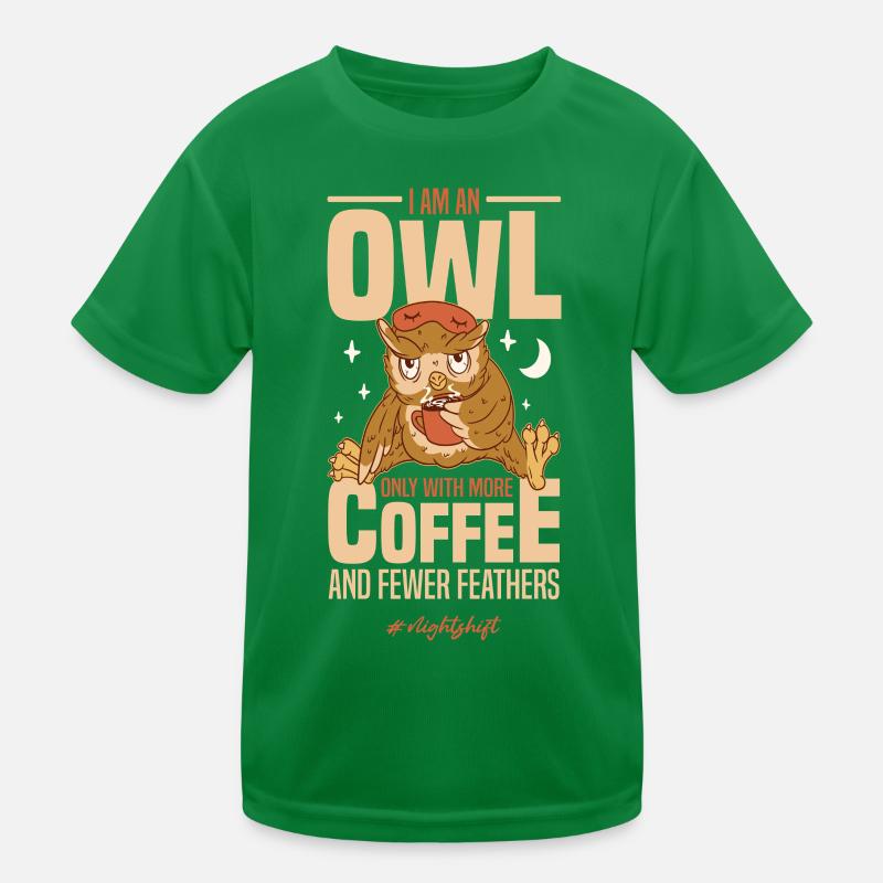 Nachtschicht Sprüche | Nachtarbeiter Geschenkidee Kinder Funktions-T-Shirt