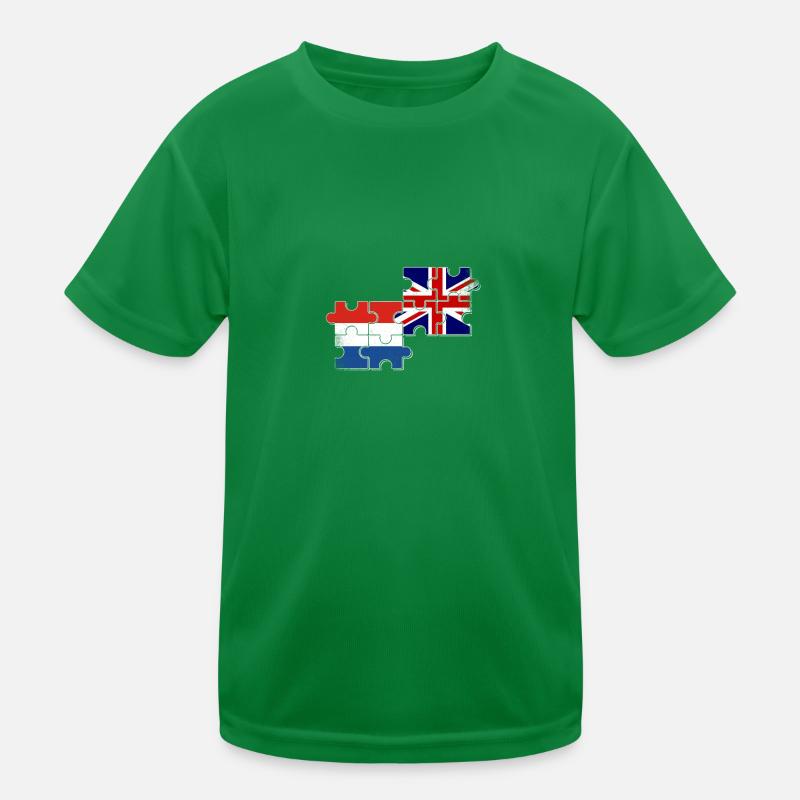 Pays-Bas Drapeau du Royaume-Uni Néerlandais britannique T-shirt sport Enfant