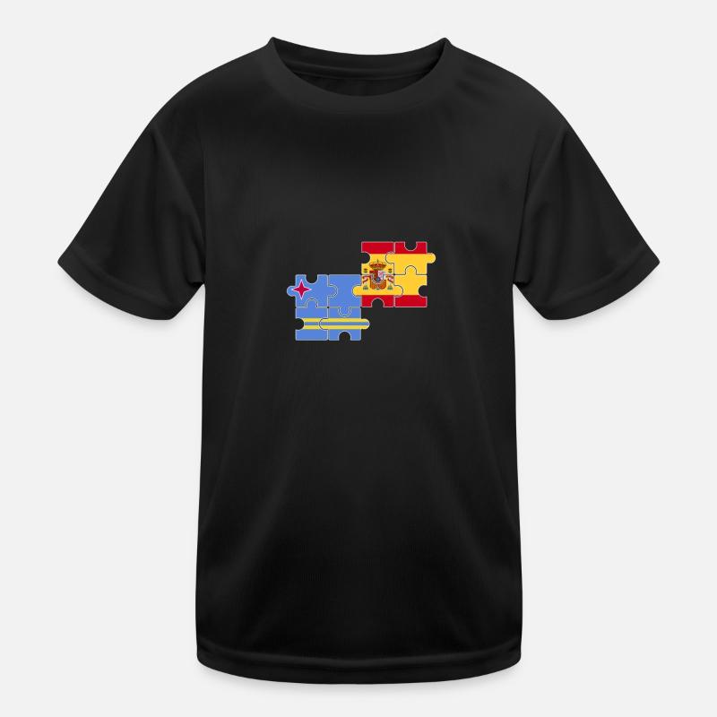Aruba Spanien Flagge Spanisch Arubaner Kinder Funktions-T-Shirt