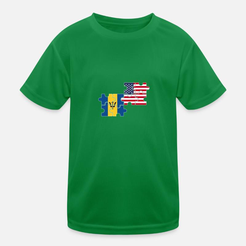 Barbade USA Flag Barbade Barbade T-shirt sport Enfant