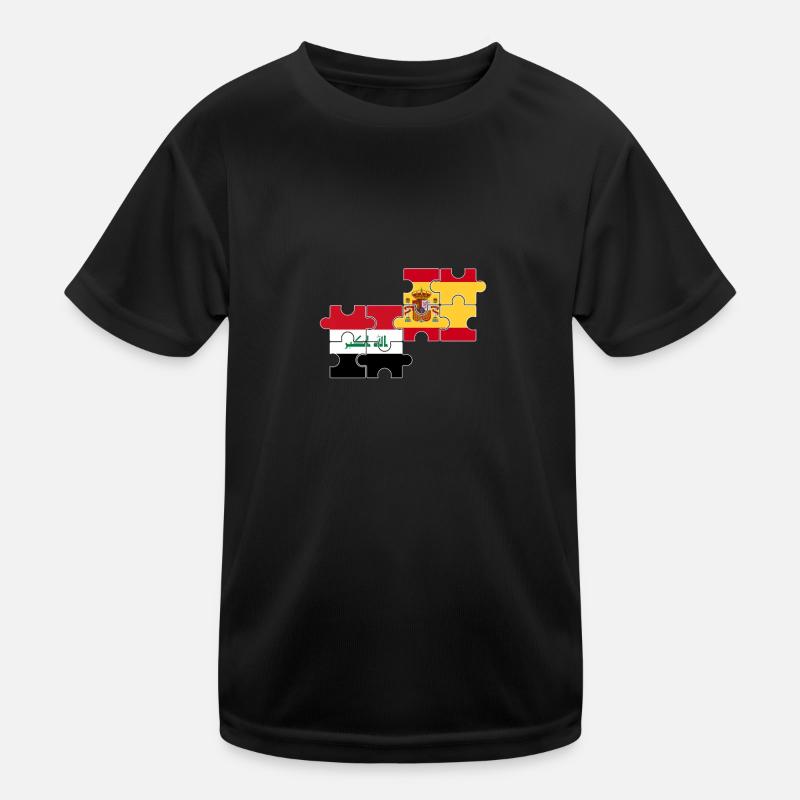 Irak Spanien Flagge Spanisch Iraker Kinder Funktions-T-Shirt