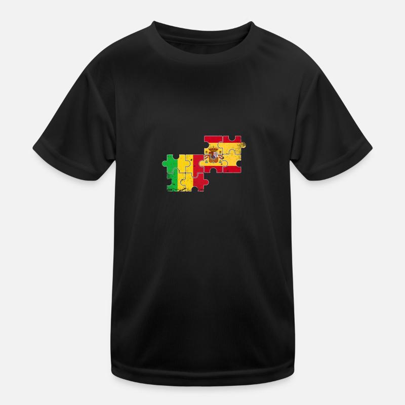 Mali Spanien Vintage Flagge Spanisch Malier Kinder Funktions-T-Shirt