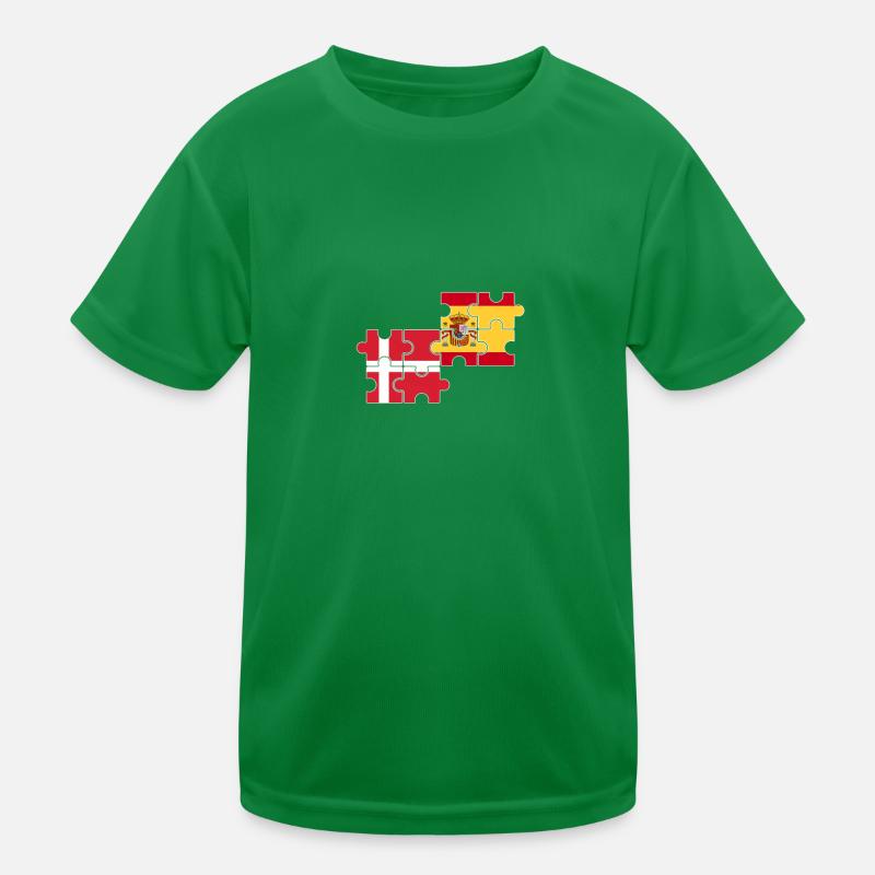 Danemark Espagne Drapeau Espagnol Danois T-shirt sport Enfant