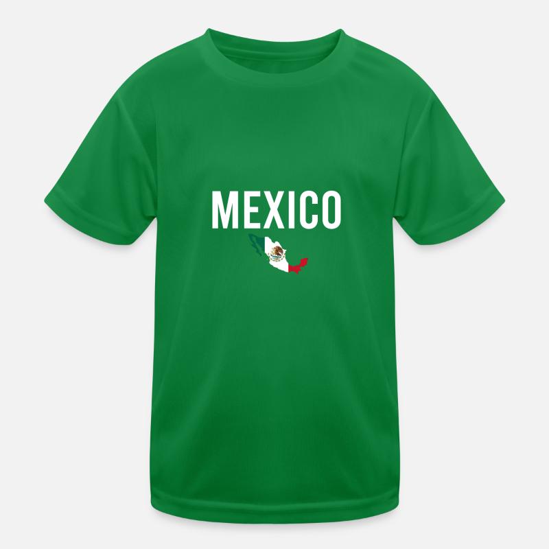 Mexico Map Mexican Flag Mexicans Kids Functional T-Shirt