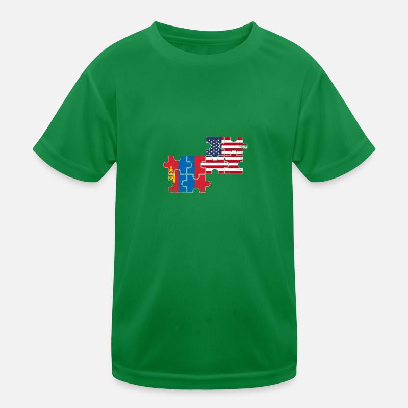Mongolie USA Drapeau Vintage Mongol T-shirt sport Enfant