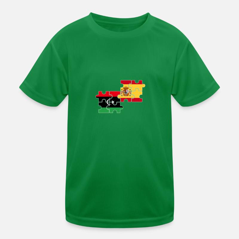 Libye Espagne Drapeau Espagnol Libyen T-shirt sport Enfant
