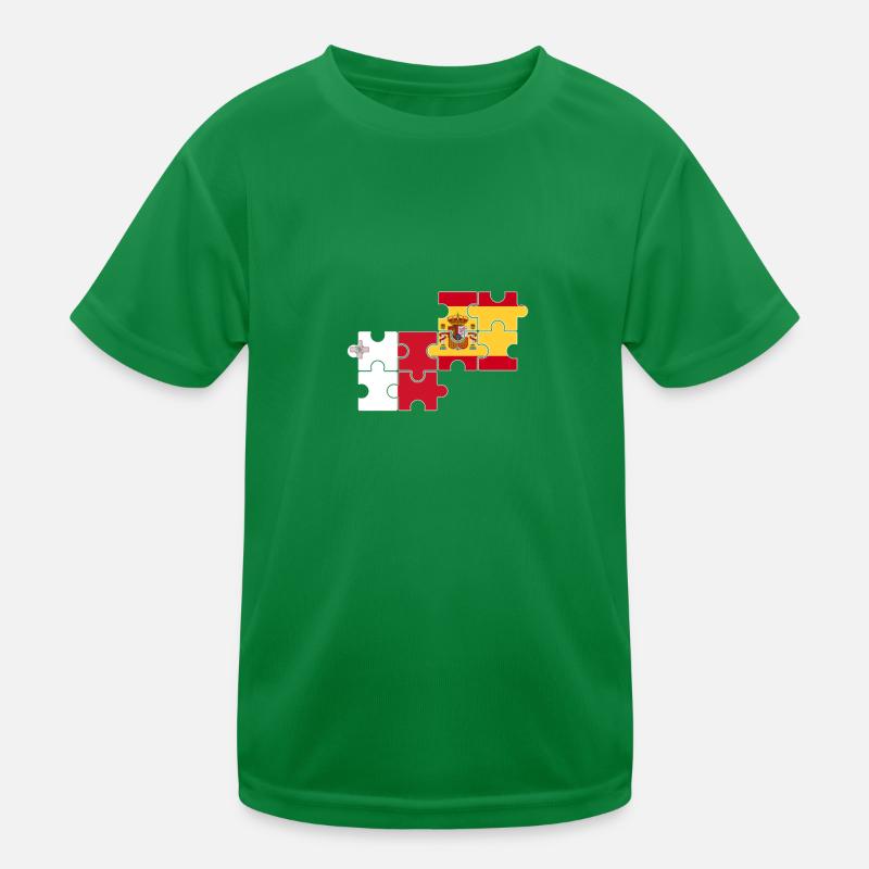 Malta Spanien Flagge Spanisch Maltesisch Kinder Funktions-T-Shirt
