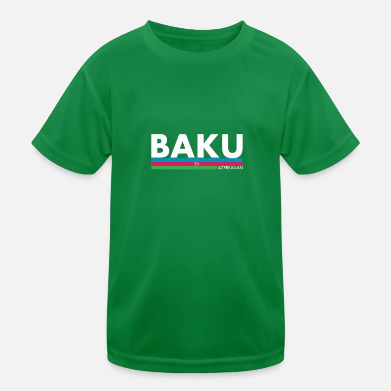 Bakou Azerbaïdjan Drapeau de l’Azerbaïdjan T-shirt sport Enfant
