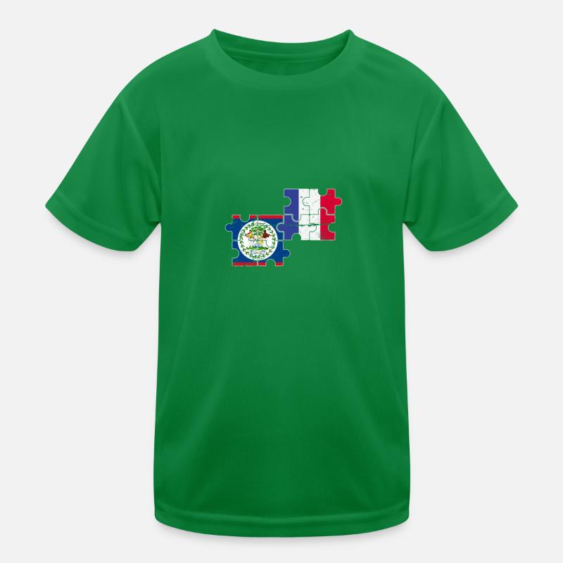 Belize Frankreich Vintage Flagge Belizer Kinder Funktions-T-Shirt