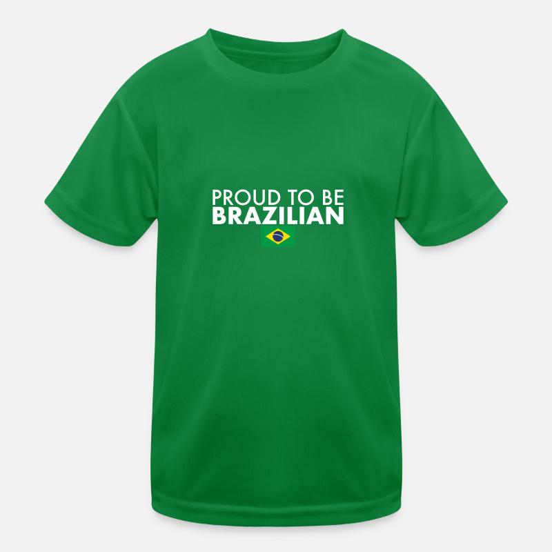 Fier d’être le drapeau brésilien du Brésil T-shirt sport Enfant