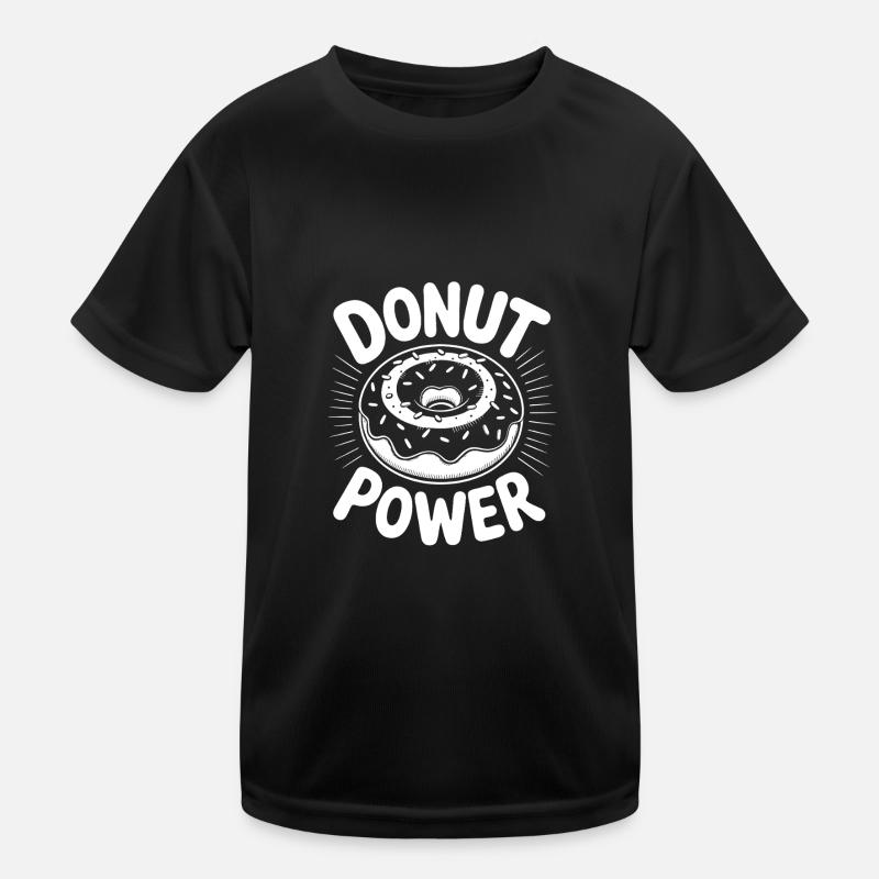 Funny Donut Design Big Donut Kids Functional T-Shirt