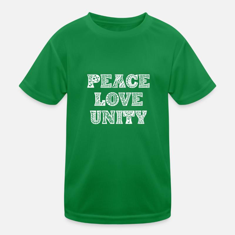 Peace love unity Kids Functional T-Shirt