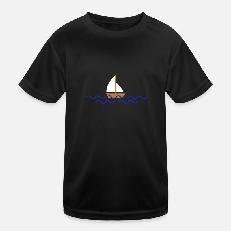ship with waves T-shirt sport Enfant