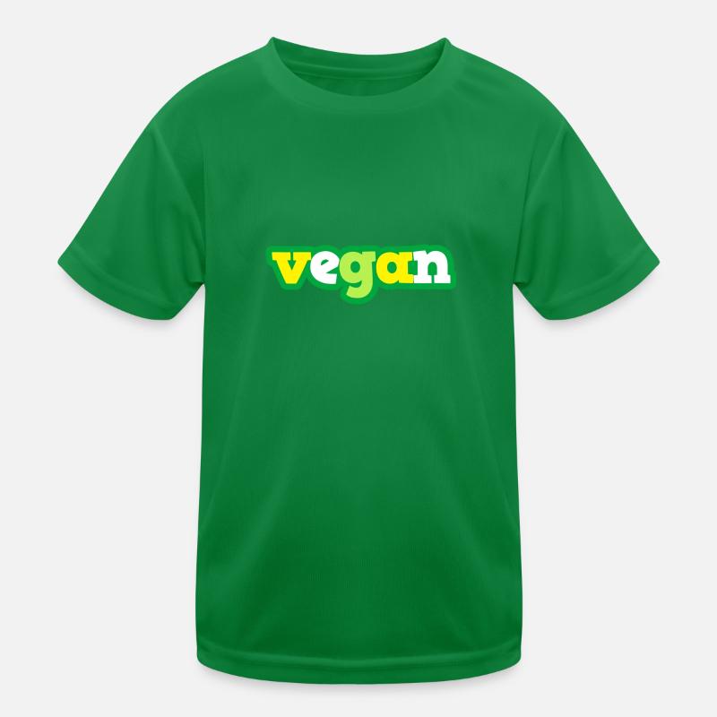 Vert végétalien T-shirt sport Enfant