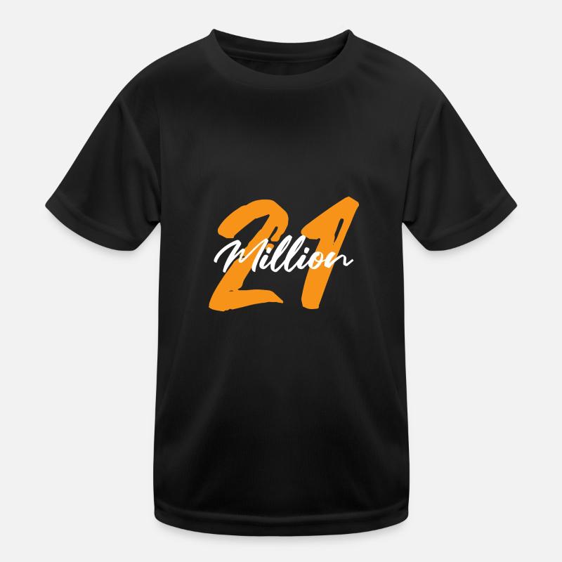 21 Million Bitcoin Blockchain Cryptocurrency Kids Functional T-Shirt