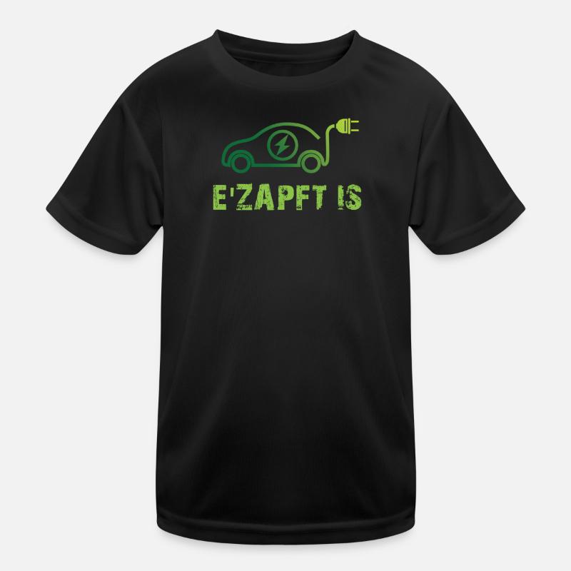  Elektrisches Auto Design Kinder Funktions-T-Shirt