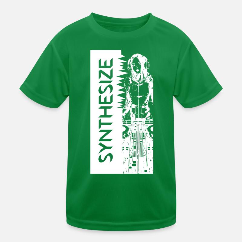 Synth White Kinder Funktions-T-Shirt