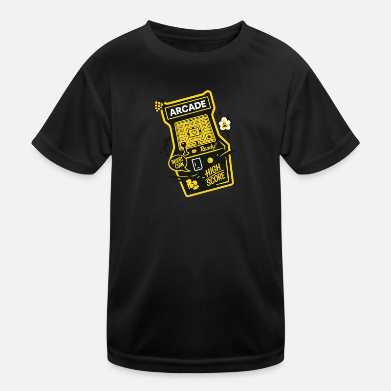 Arcade Ready High Score - Kids Functional T-Shirt - black