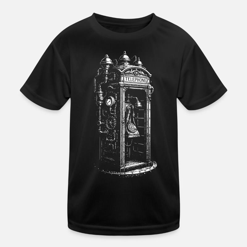 Victorian steampunk telephone booth Kids Functional T-Shirt