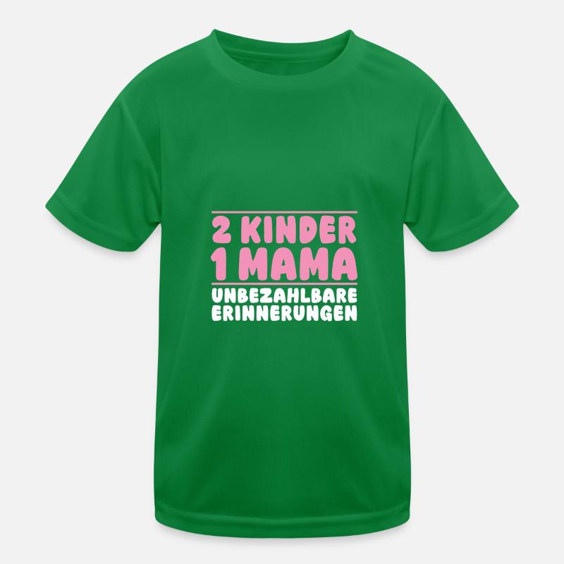 Mama Von 2 Kindern Kinder Funktions-T-Shirt