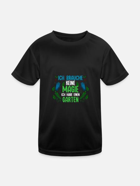 Gardener Hobby Gardener Garden - Kids Functional T-Shirt - black - Front