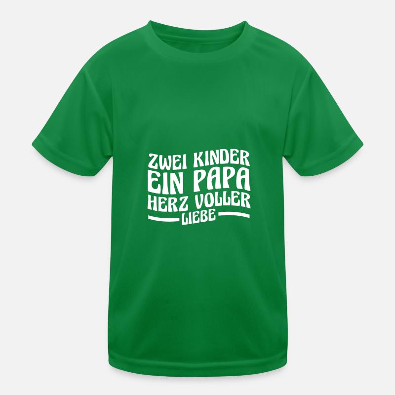 Papa Von 2 Kindern Kinder Funktions-T-Shirt