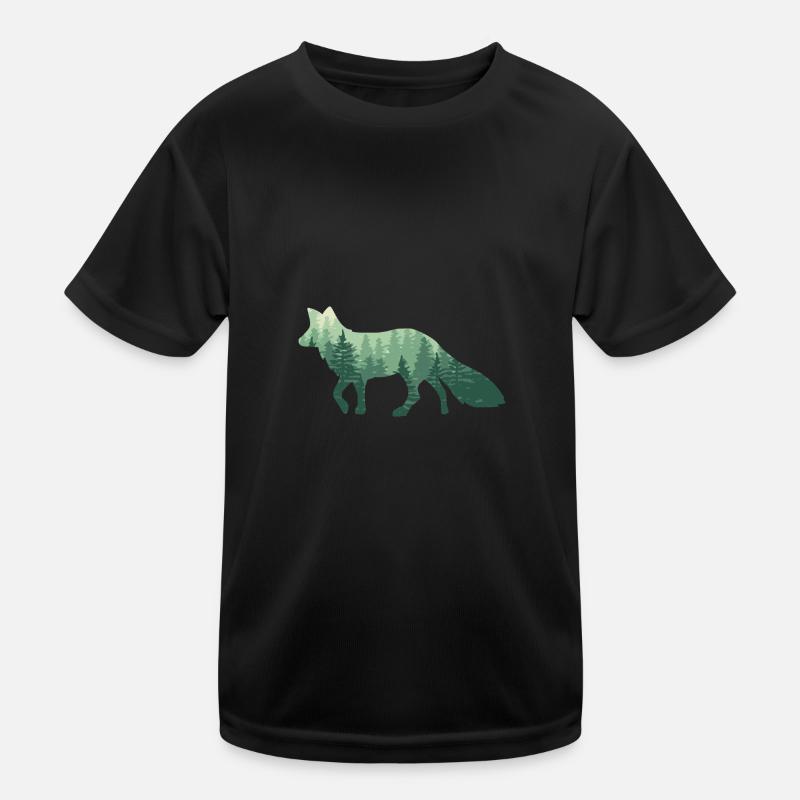 Fox forest / fox with forest Kids Functional T-Shirt